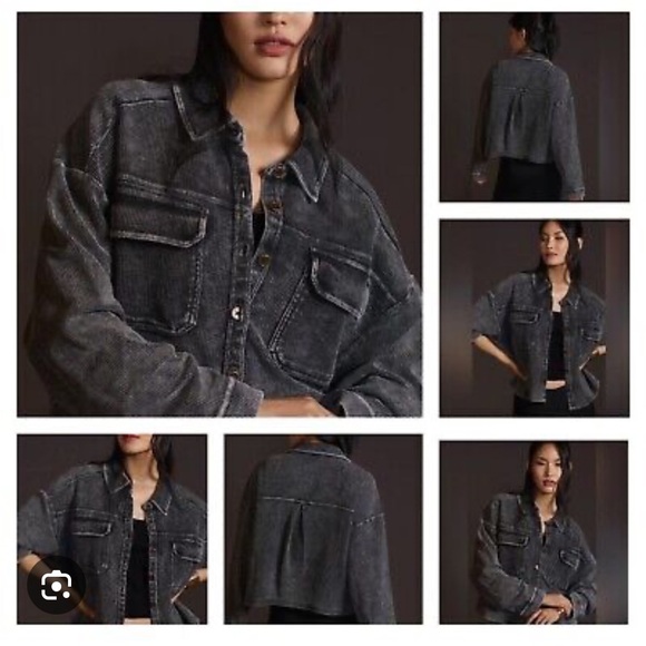 Anthropologie Shrunken Shacket by Pilcro - Picture 5 of 5